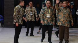 Menteri Pertahanan Prabowo Subianto menghadiri Acara perayaan Natal Nasional 2023 di Gereja Bethany Nginden, Surabaya, Jawa Timur, Rabu 27 Desember 2023. (Dok. Tim Media Prabowo)
