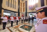 Menteri Pertahanan RI Prabowo Subianto menerima kunjungan Wakil Perdana Menteri yang sekaligus menjabat sebagai Menteri Pertahanan Australia, Richard Marles di kantor Kemhan RI,. (Dok. Tim Media Prabowo)