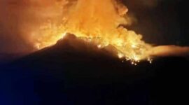 Terjadi Peningkatan Aktivitas Gunung Api Ruang dari Level II (WASPADA) menjadi Level III (SIAGA) di Kabupaten Sitaro, Provinsi Sulawesi Utara.(Dok. BPBD kab Sitaro)