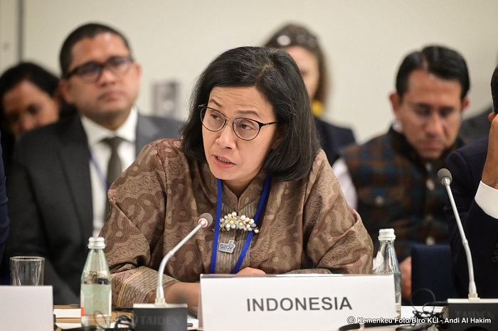 Menteri Keuangan (Menkeu) Sri Mulyani Indrawati melakukan Pertemuan Bilateral dengan Managing Director International Finance Corporation (IFC), Makhtar Diop. (Dok. Kemenkeu.go.id)