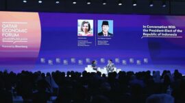 Acara Forum Ekonomi Qatar yang diadakan pada tanggal 14 hingga 16 Mei 2024 di Doha, Qatar. (Facebook.com/Prabowo Subianto)