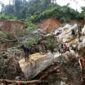 Tanah longsor menerjang kawasan tambang ilegal di Kabupaten Solok. (Facebook.com @Badan Nasional Penanggulangan Bencana)