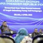 Presiden RI Prabowo Subianto dalam acara  'Sarasehan Ekonomi Bersama Presiden RI, Jakarta. (Dok. Setkab.go.id)