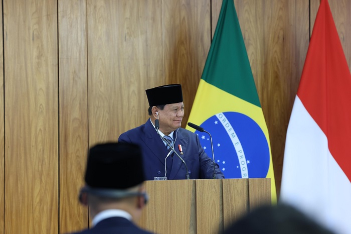 Pertemuan bilateral Presiden Indonesia Prabowo Subianto dengan Presiden Brasil Luiz Inácio Lula da Silva. (Dok. Tim Media Prabowo)